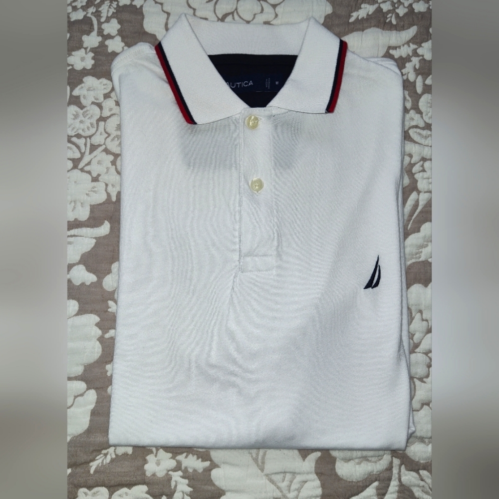 Nautica Men's White Polo Shirt Perfect Condition no Stains or Damage.